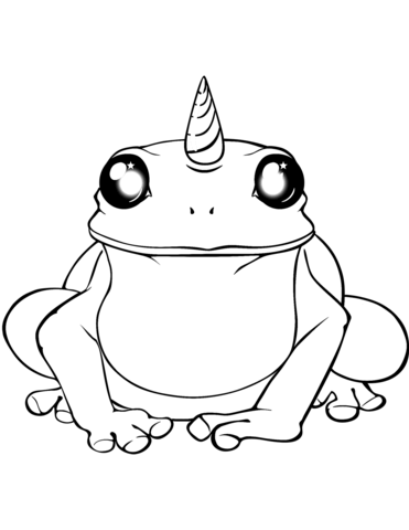 Unicorn Frog Coloring Page